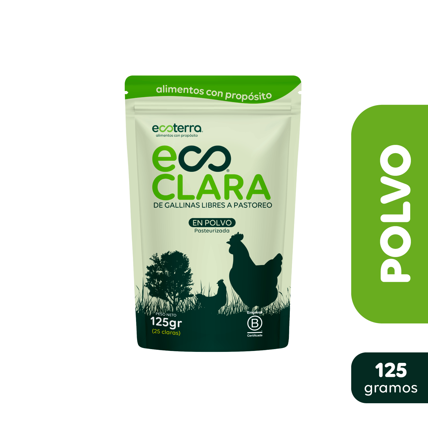 CLARA DE HUEVO EN POLVO PASTEURIZADA 125G