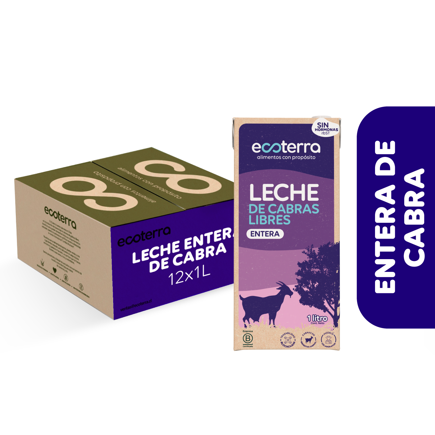 Caja 12 Litros - Leche de Cabra Ecoterra
