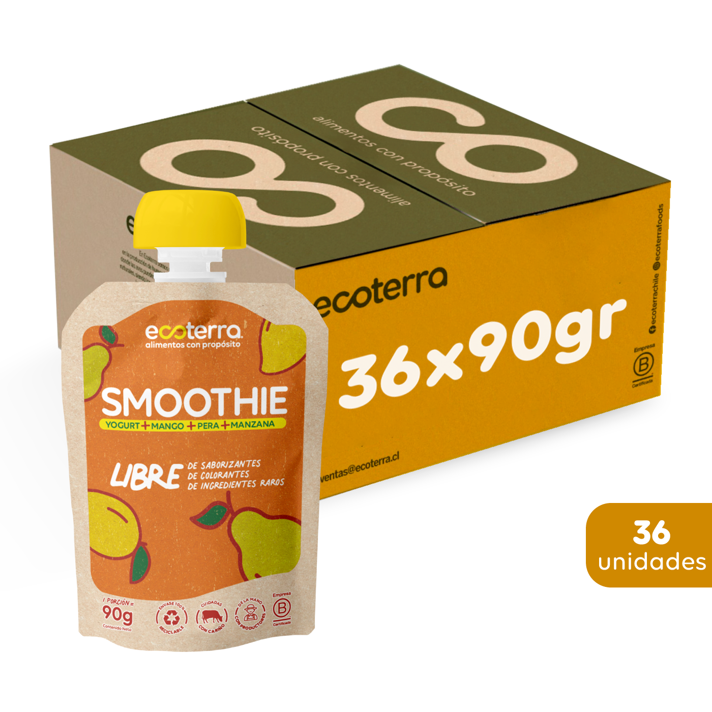 Caja 36 - Smoothie Yoghurt, Mango y Pera