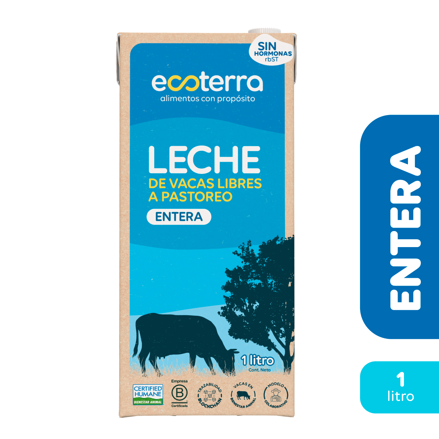 1 Lt - Leche Entera Ecoterra