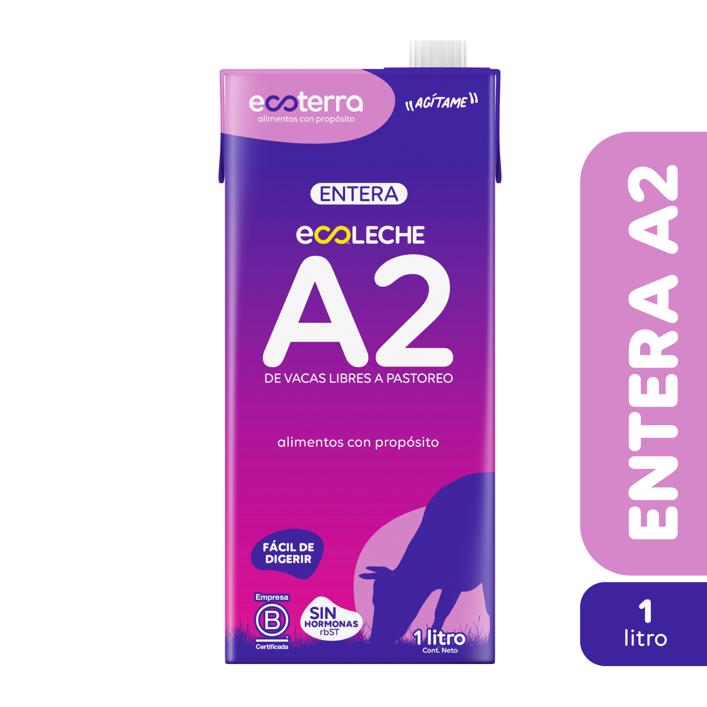 EcoLeche A2 Entera 1 Lt Ecoterra