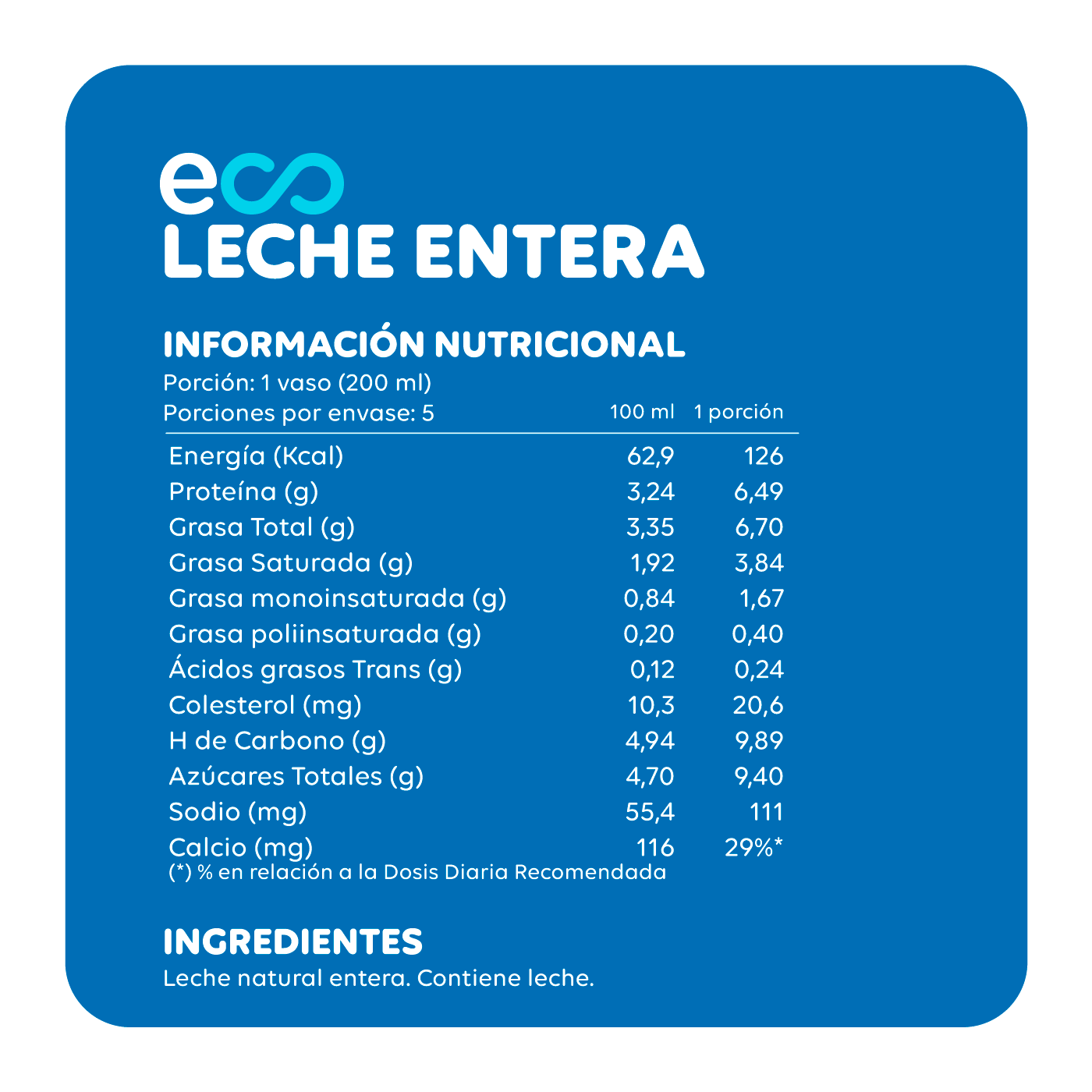 Caja de EcoLeche Entera 12x 1Lt Ecoterra