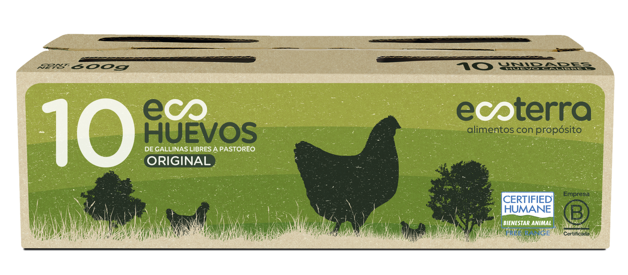 10 EcoHuevos de Gallinas Libres a Pastoreo