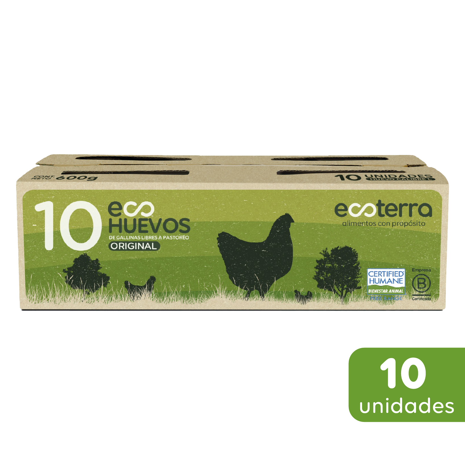 10 EcoHuevos de Gallinas Libres a Pastoreo