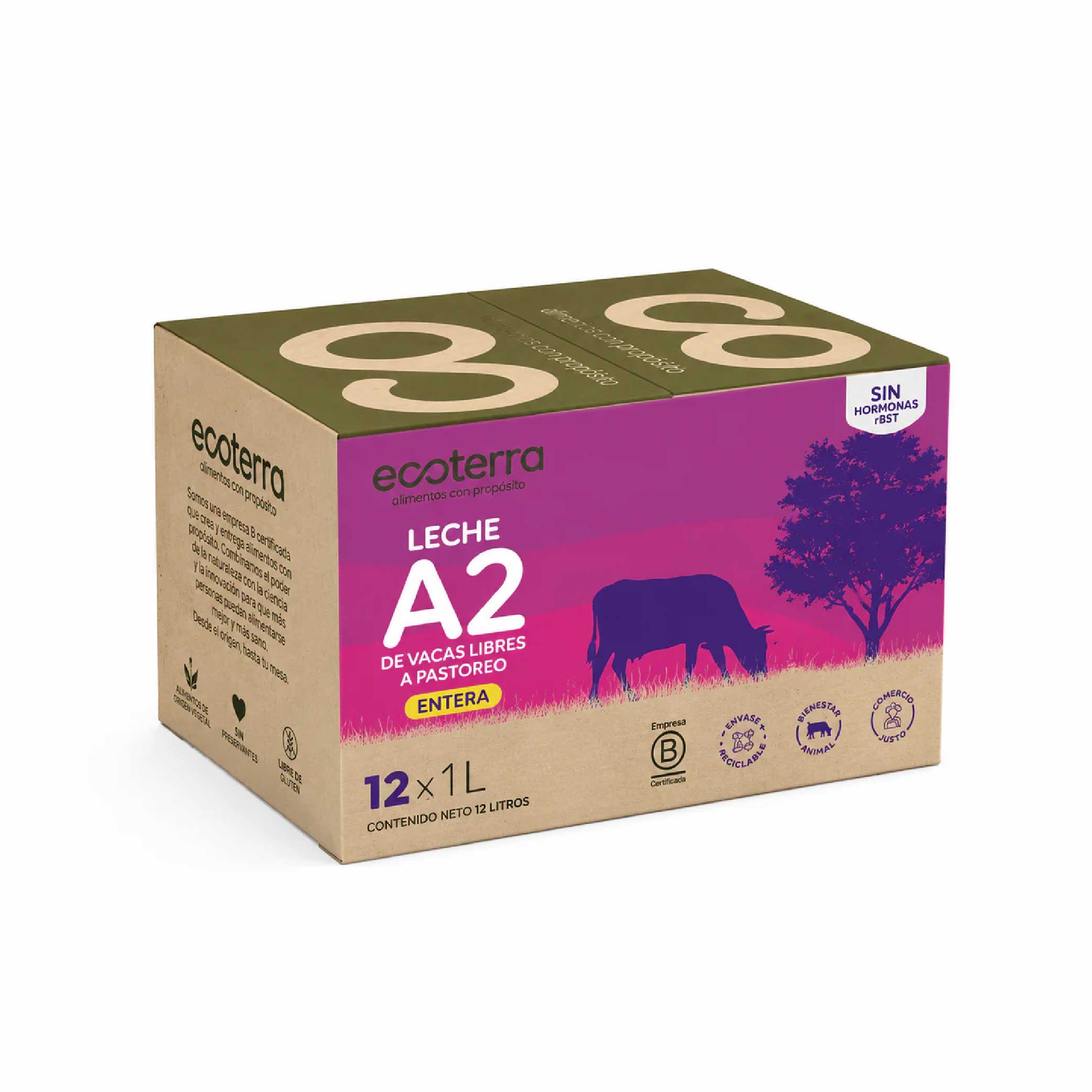 Caja 12 Litros - Leche A2 Entera