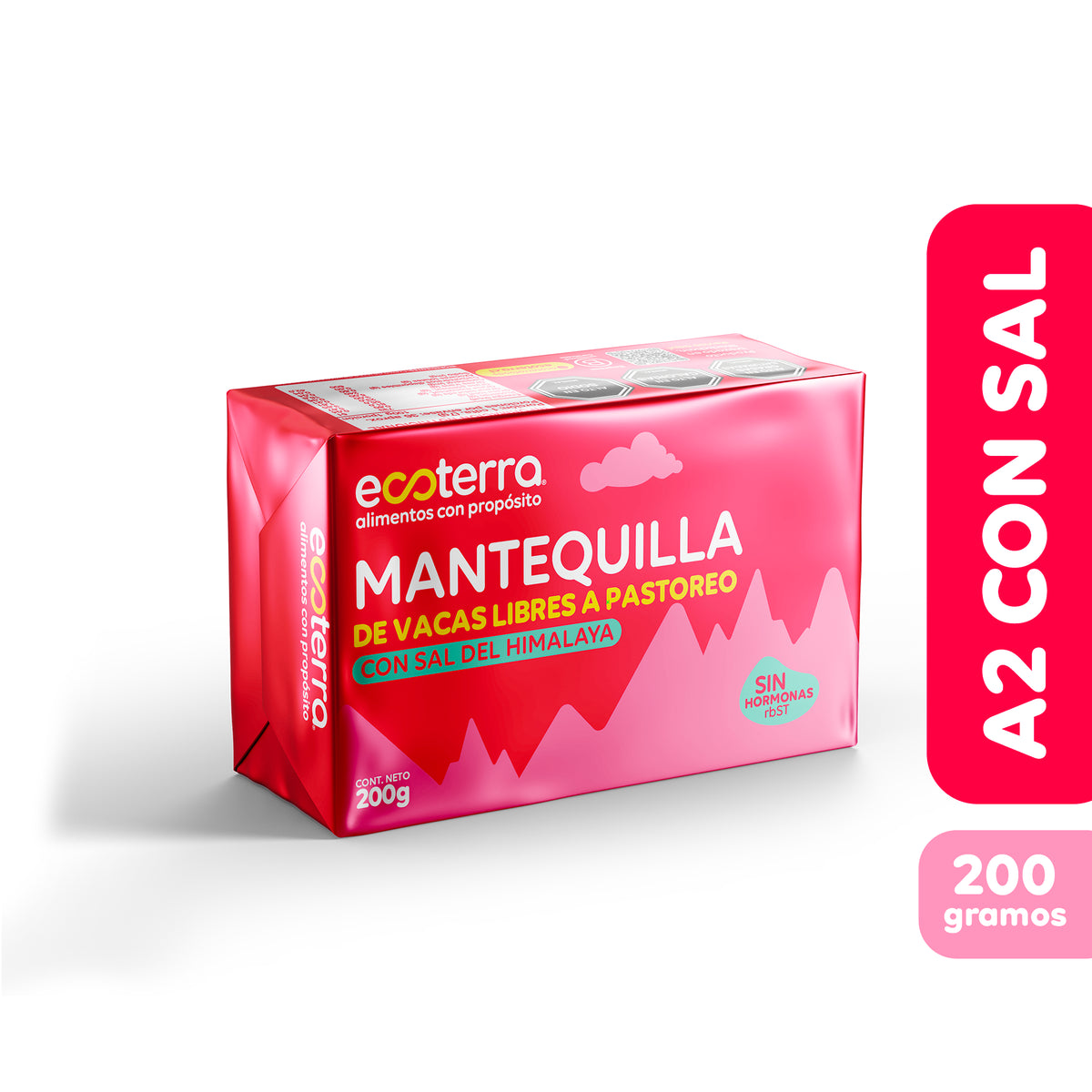 Caja 30 unidades - 200 gr - Mantequilla con Sal del Himalaya Ecoterra