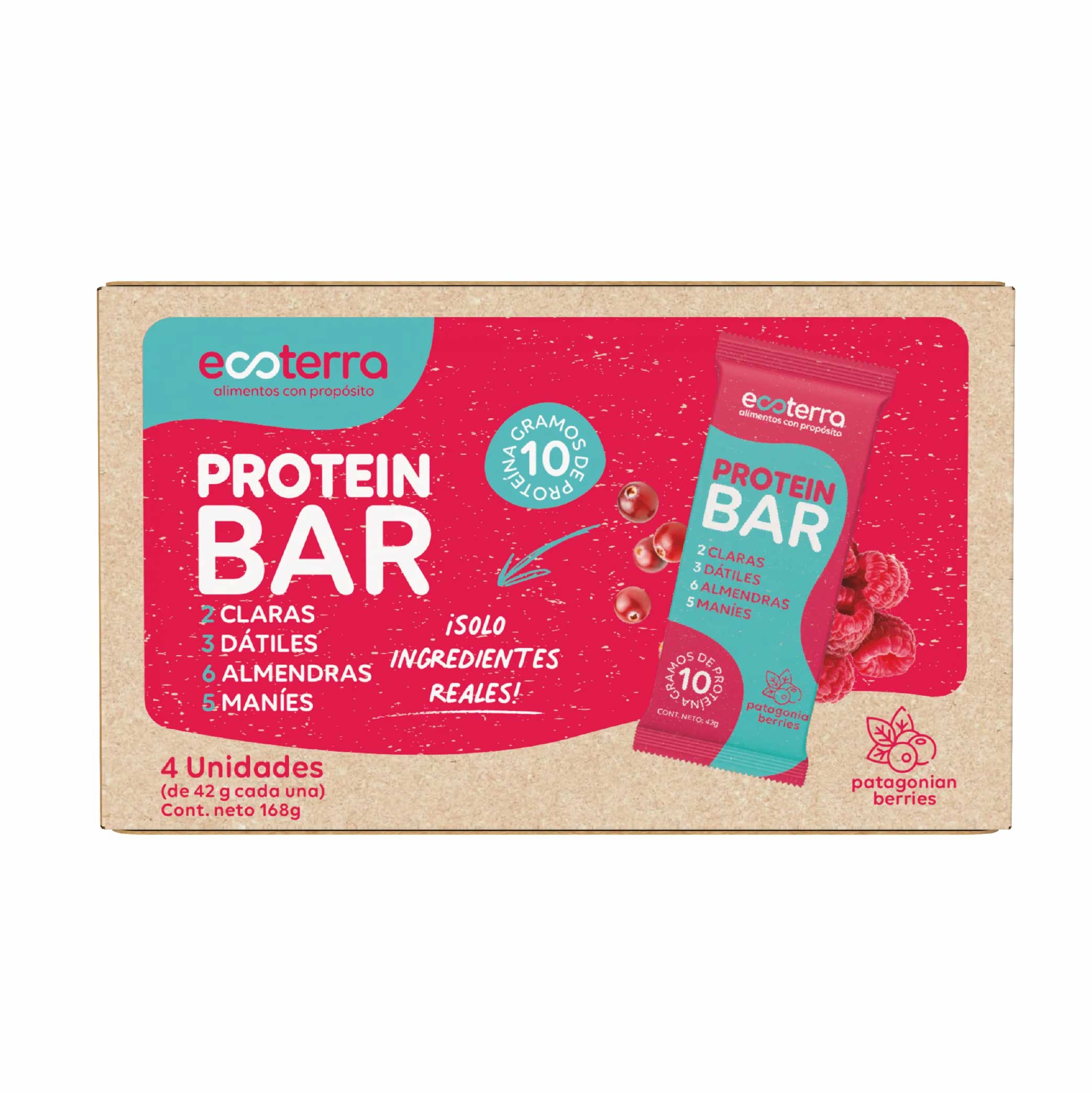 Estuche 4 unidades - Protein Bar Patagonian Berries