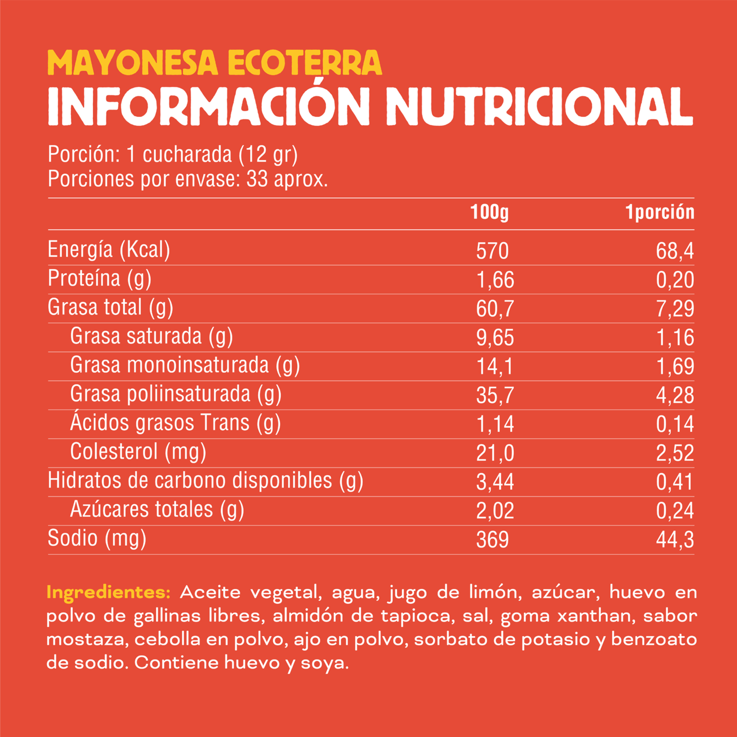 Mayonesa Fresca 390 gr Ecoterra