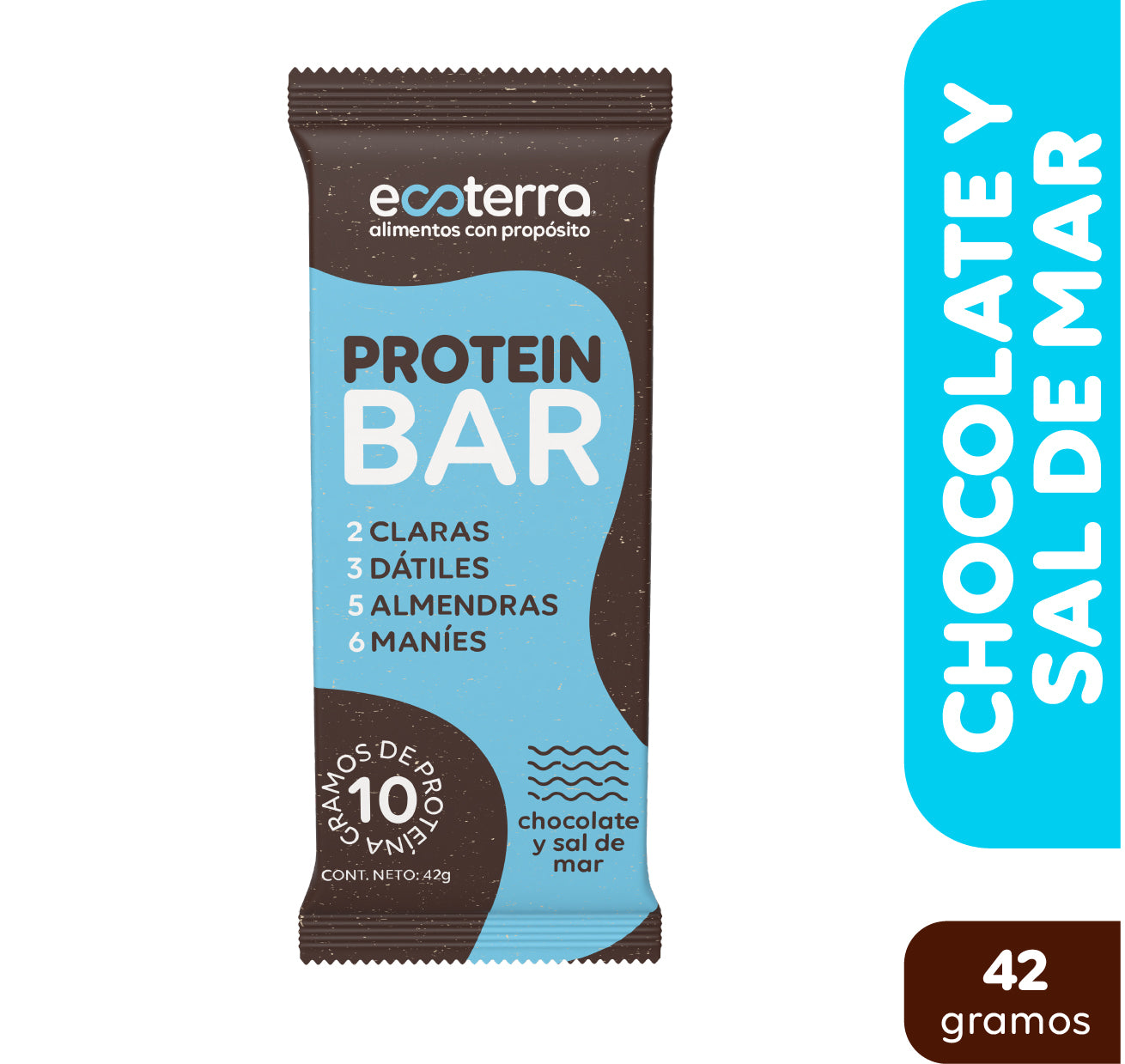 Estuche 4 unidades - Protein Bar Chocolate Sal de Mar
