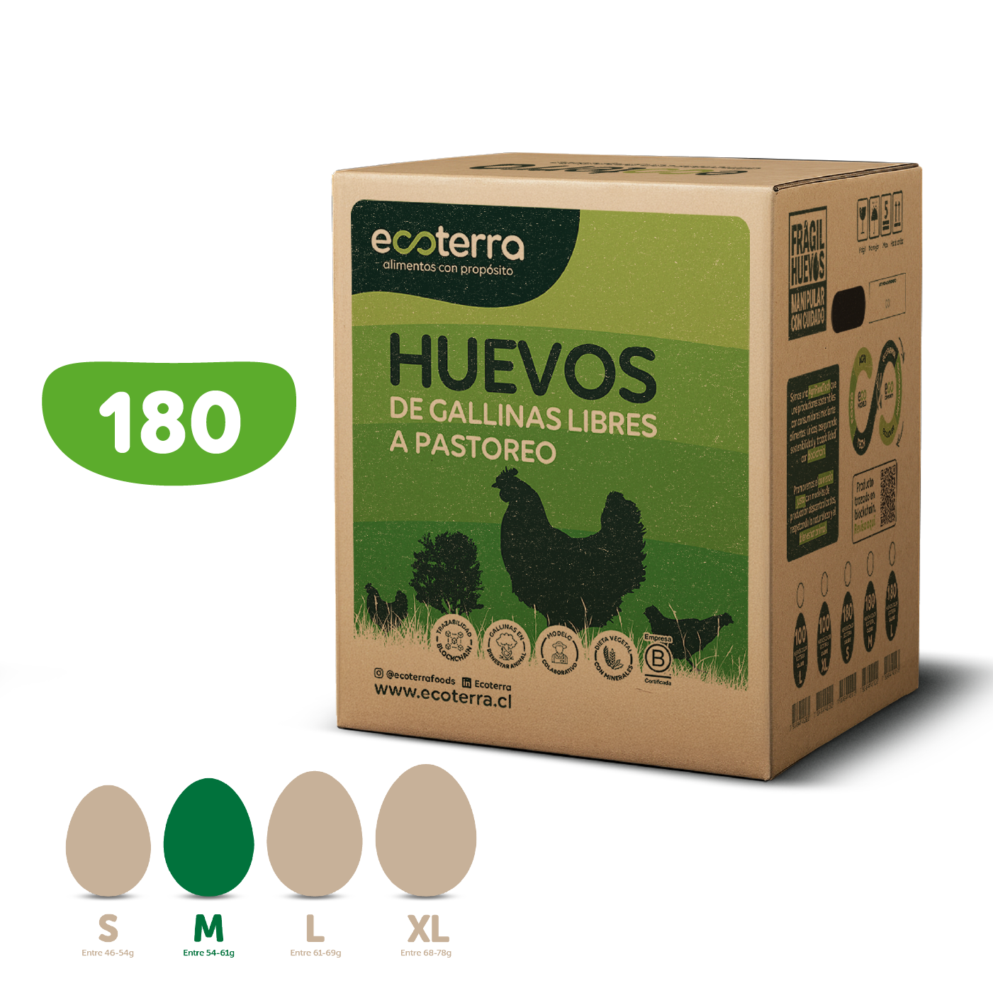 180 Huevos de Gallinas Libres Ecoterra