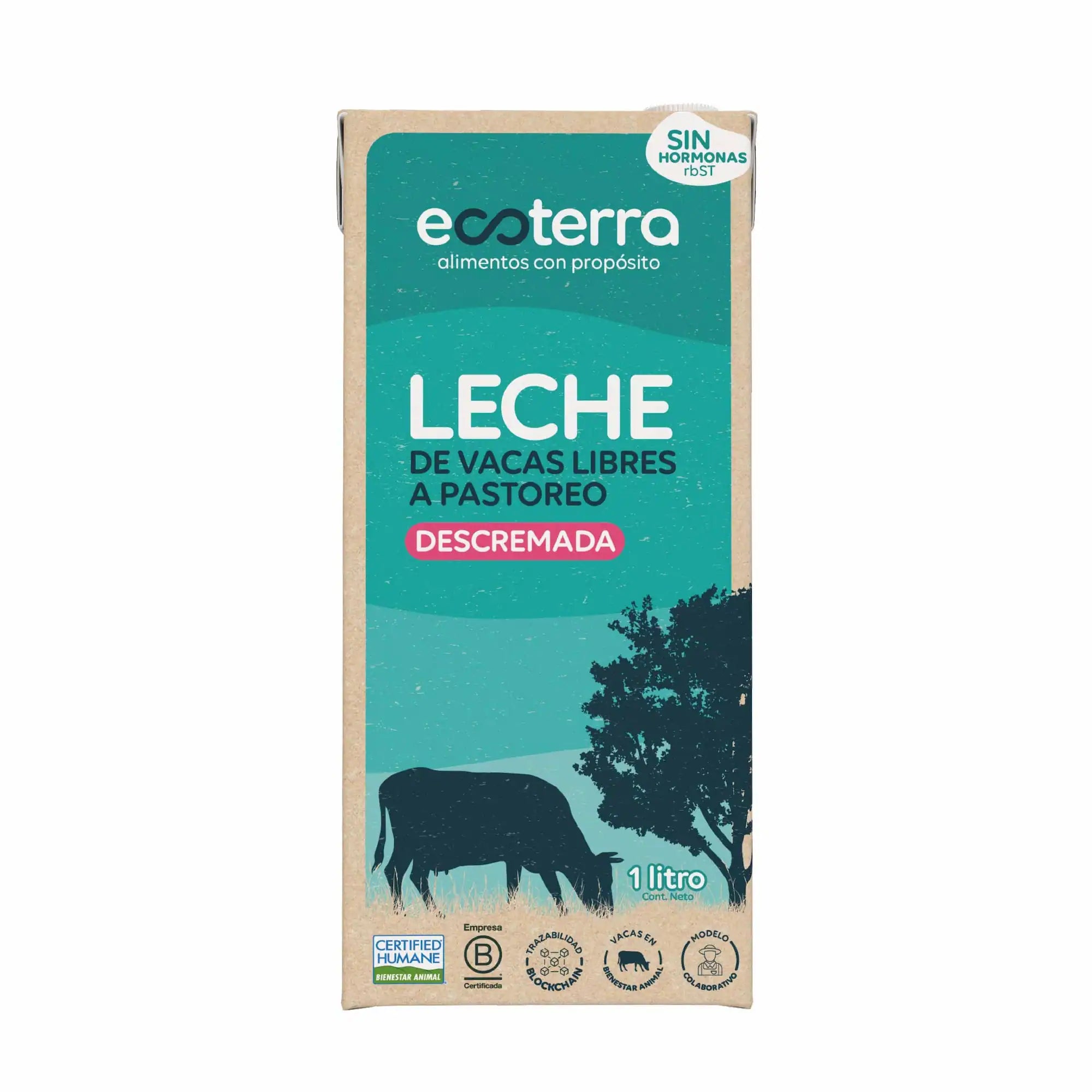 1 Lt - Leche Descremada Ecoterra