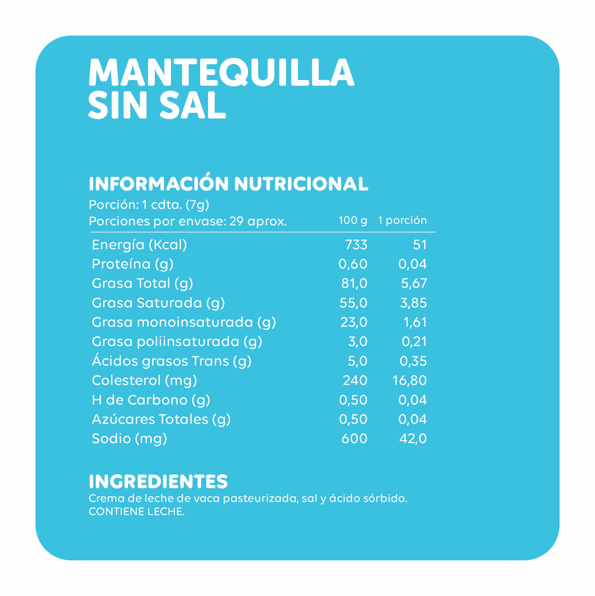 250 gr - Mantequilla sin Sal Ecoterra