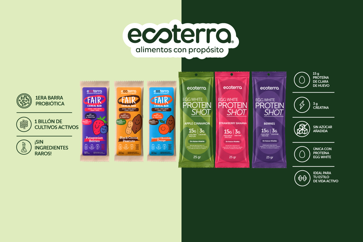 Ecoterra lanza a Foodservice: Protein Shot y FAIR Bar