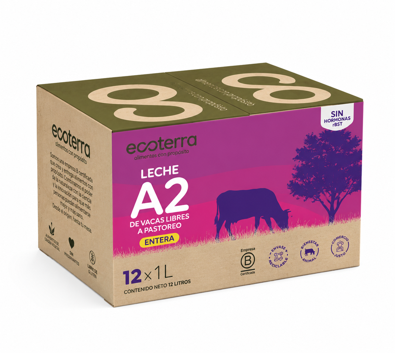 Caja 12 Litros - Leche A2 Entera