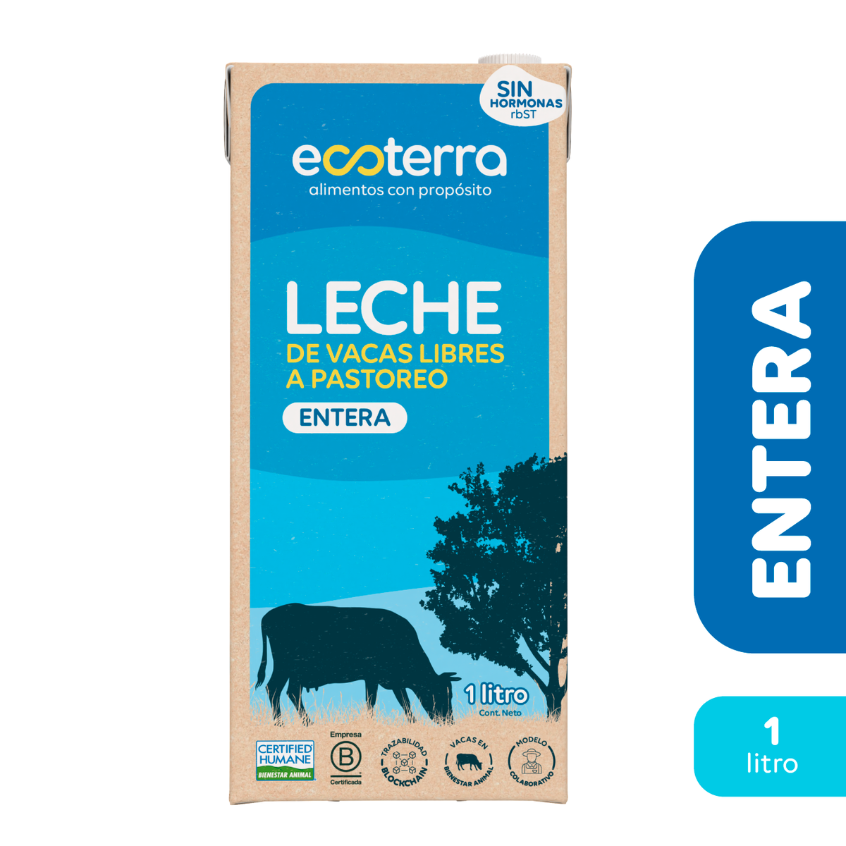 1 Lt - Leche Entera Ecoterra