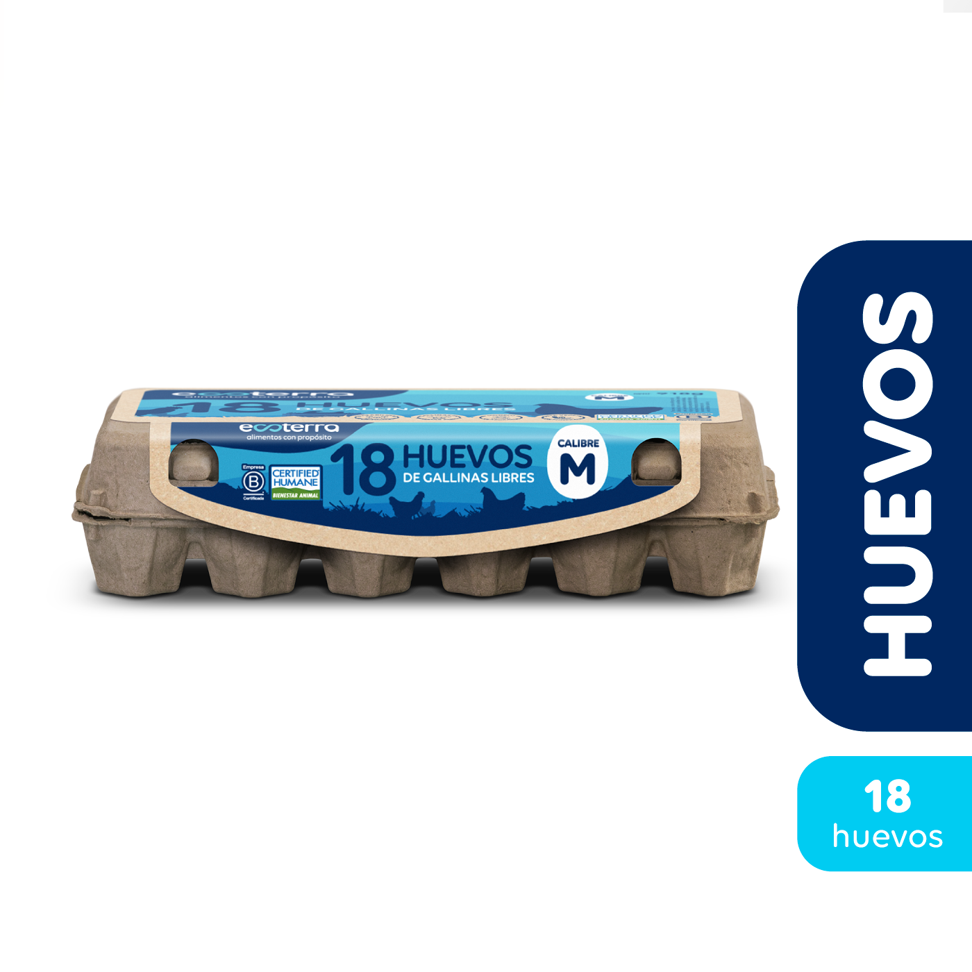 18 Huevos de Gallinas Libres Ecoterra