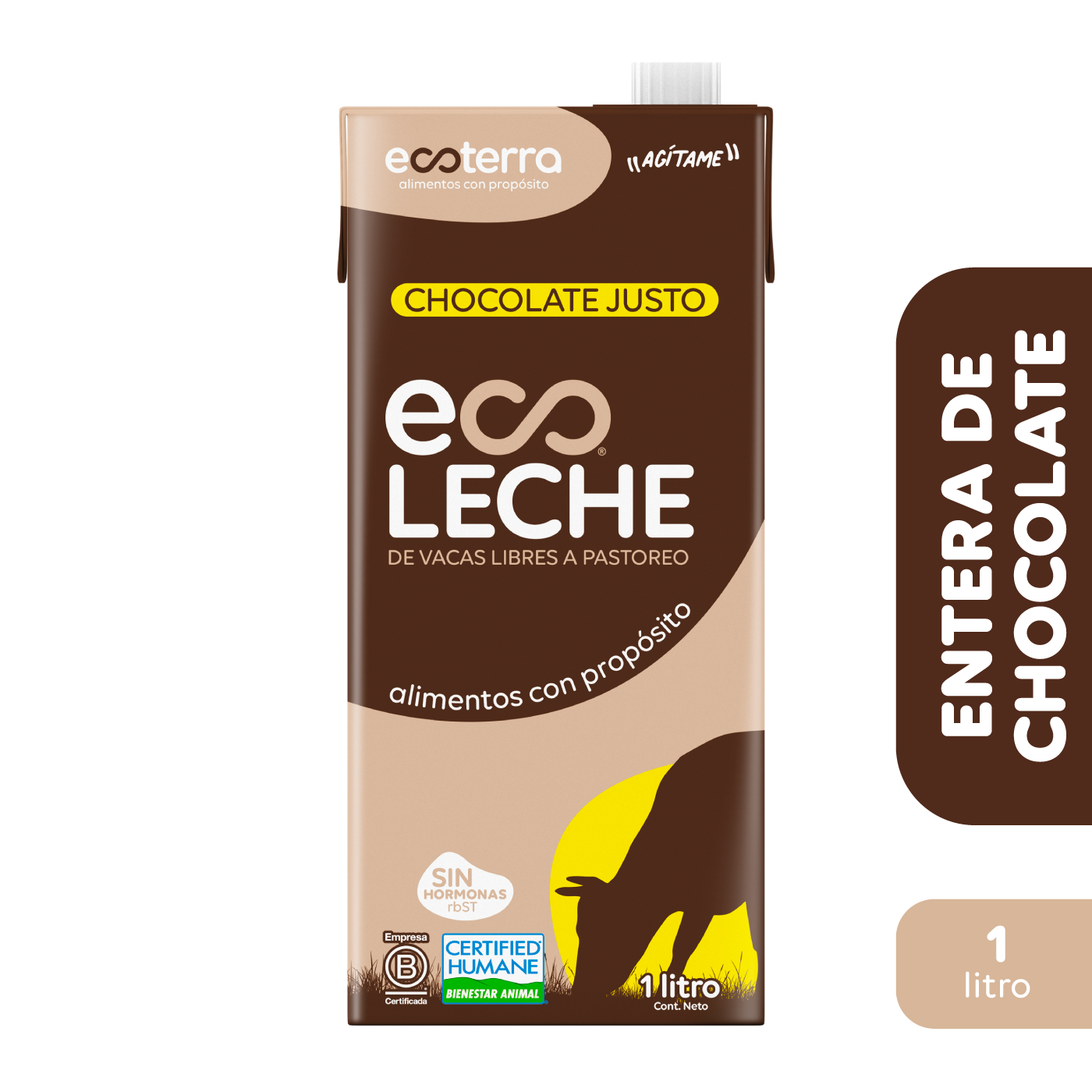 Caja de EcoLeche Chocolate 1 Lt x 12 und Ecoterra