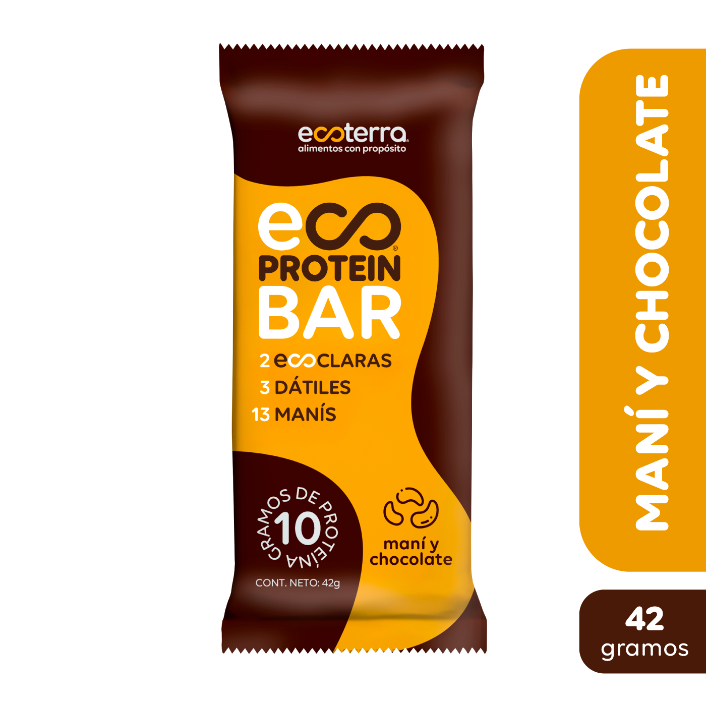 4 unidades - Protein Bar Maní y Chocolate