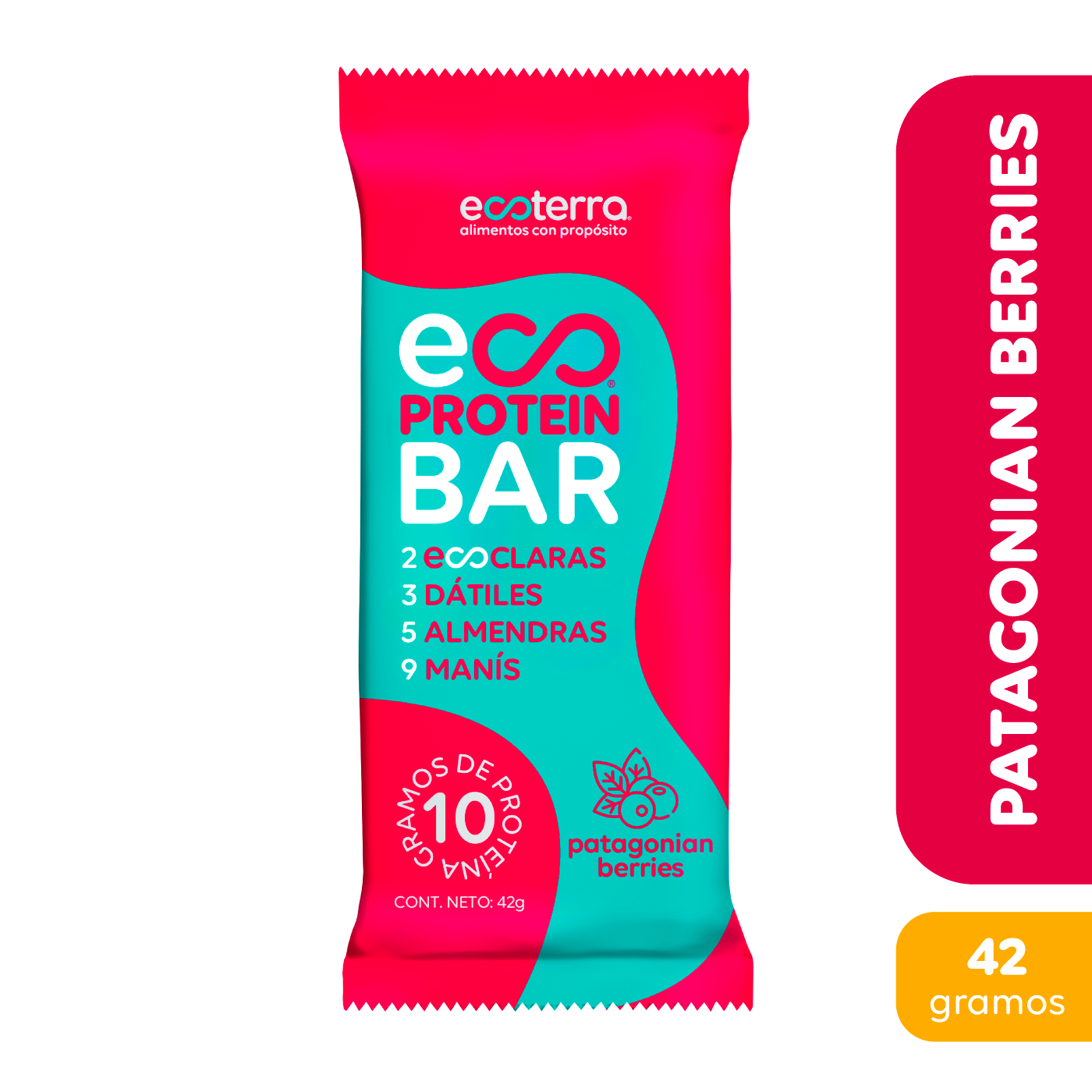 4 unidades - Protein Bar Patagonian Berries