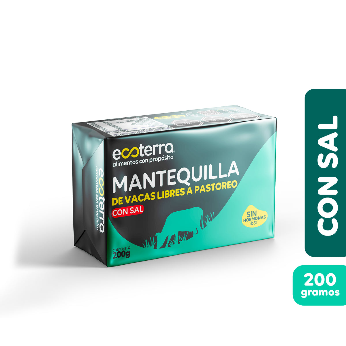 Caja 30 unidades - 200 gr - Mantequilla con Sal Ecoterra