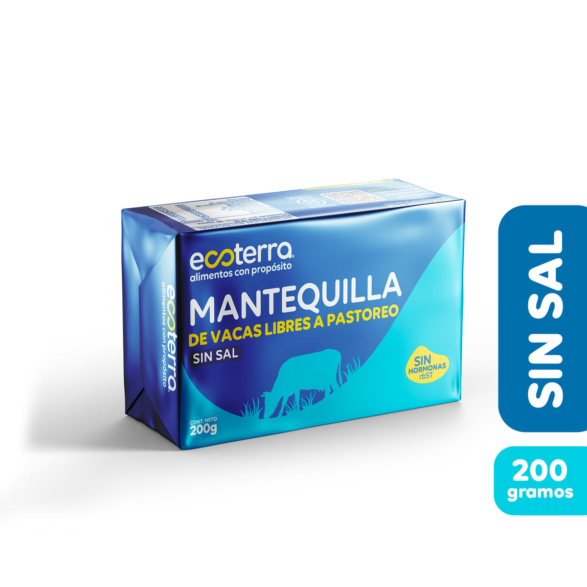 Caja 30 unidades - 200 gr - Mantequilla sin Sal Ecoterra