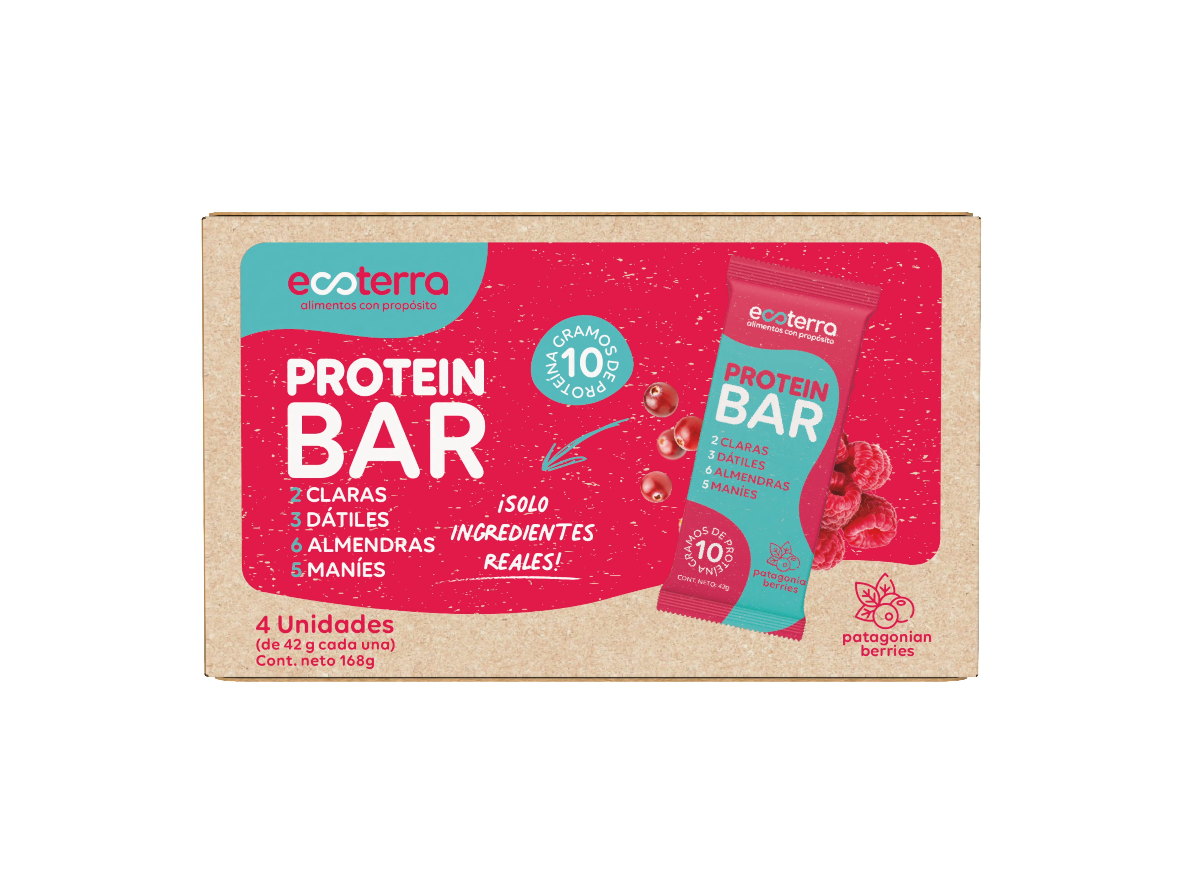 4 unidades - Protein Bar Patagonian Berries