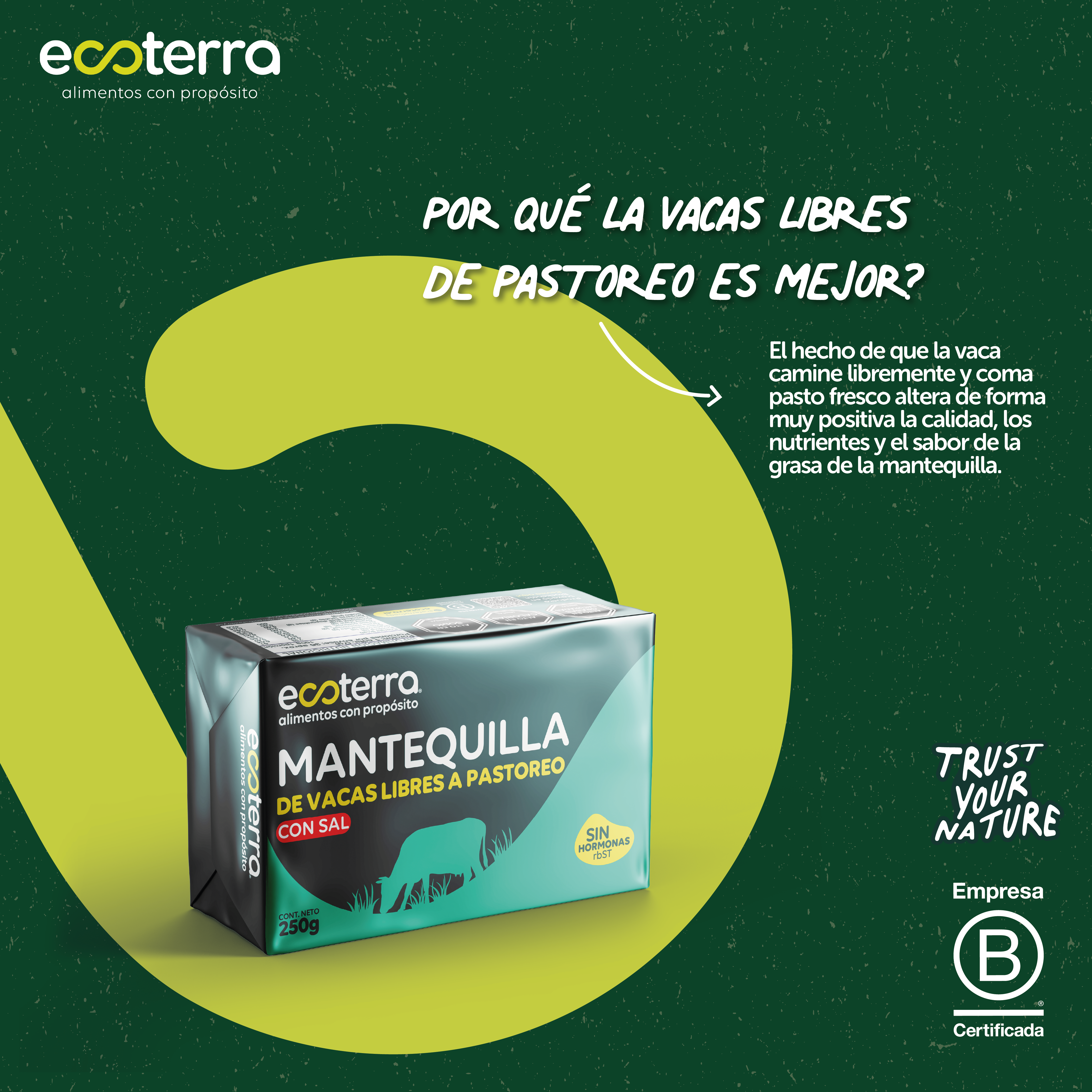 250 gr - Mantequilla con Sal Ecoterra