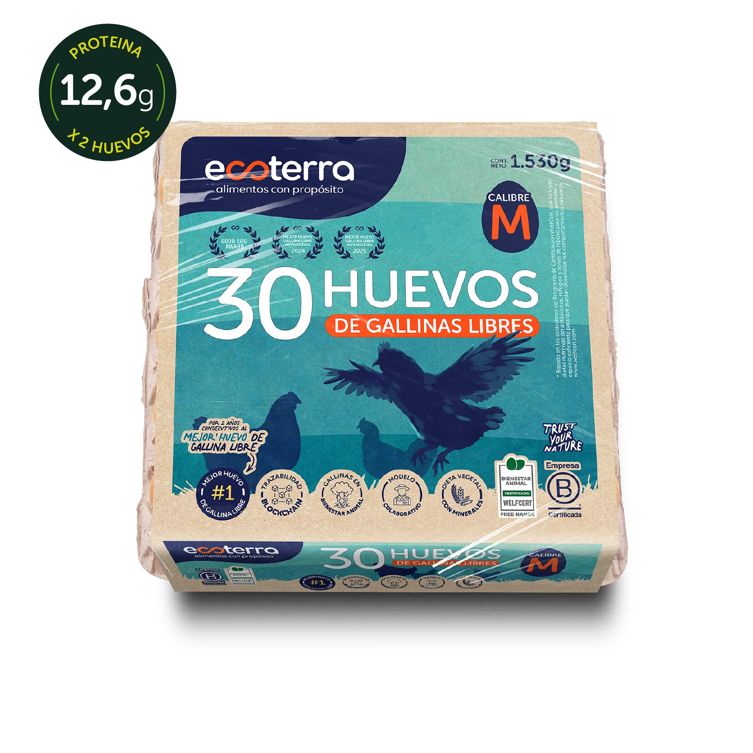 30 Huevos de Gallinas Libre Ecoterra