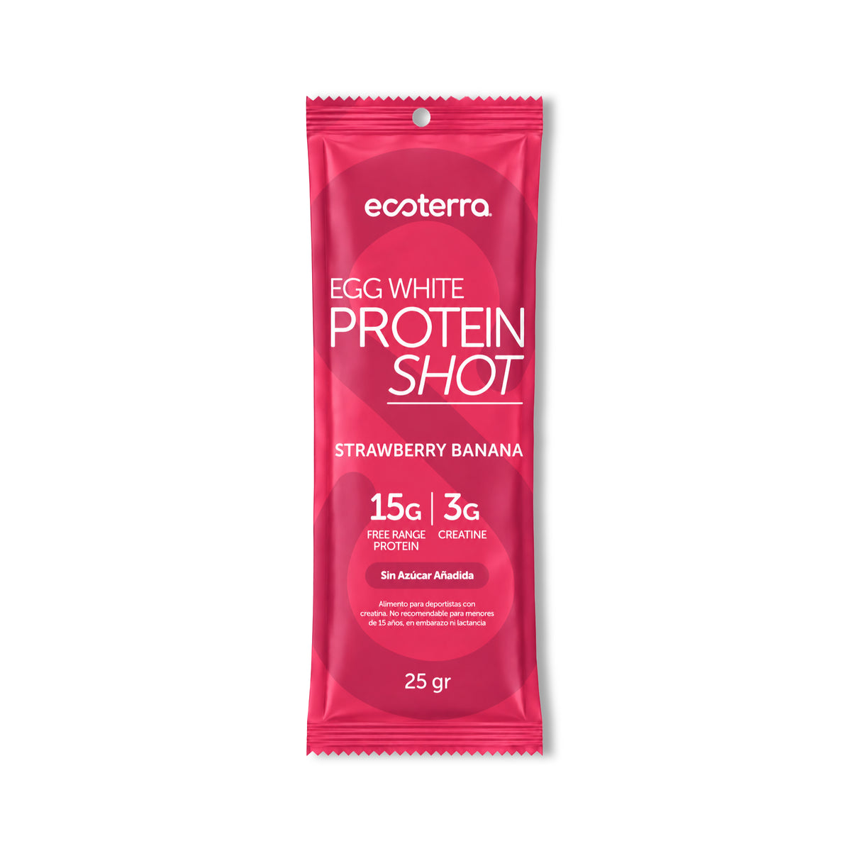 Protein Shot Frutilla Plátano 25 g con Creatina - Boost de Proteína Ecoterra
