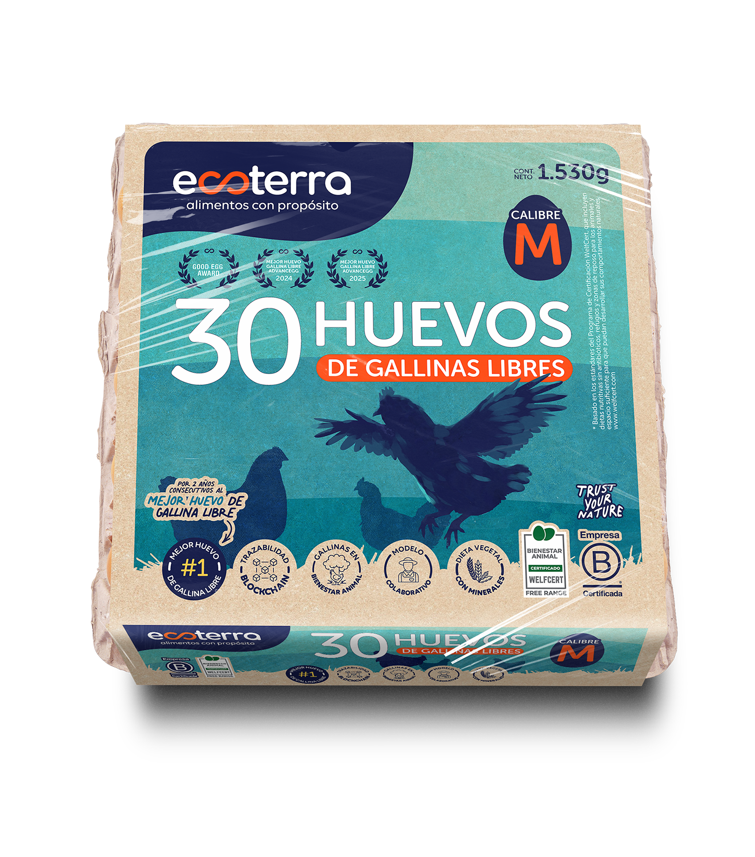 30 Huevos de Gallinas Libre Ecoterra