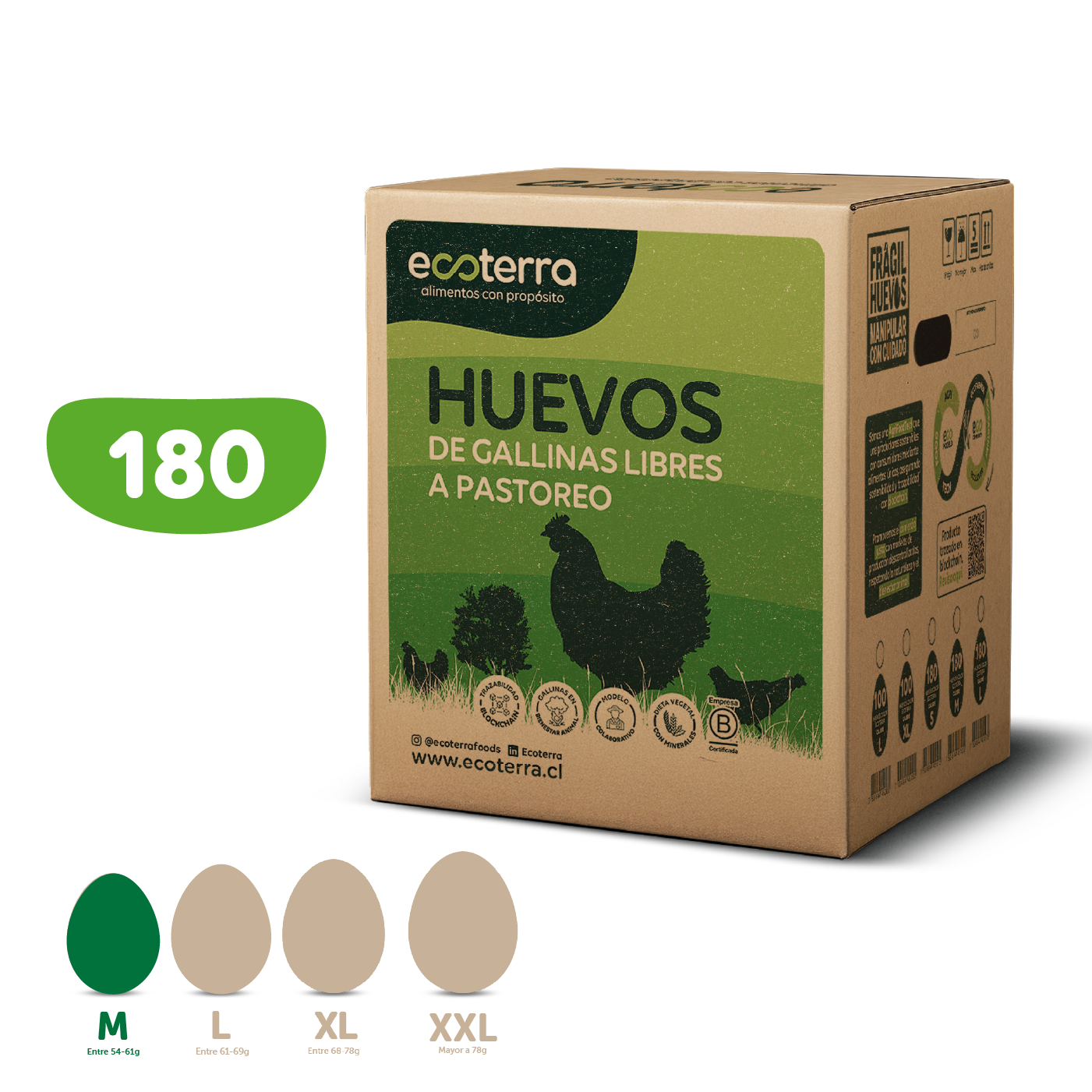180 Huevos de Gallinas Libres Ecoterra