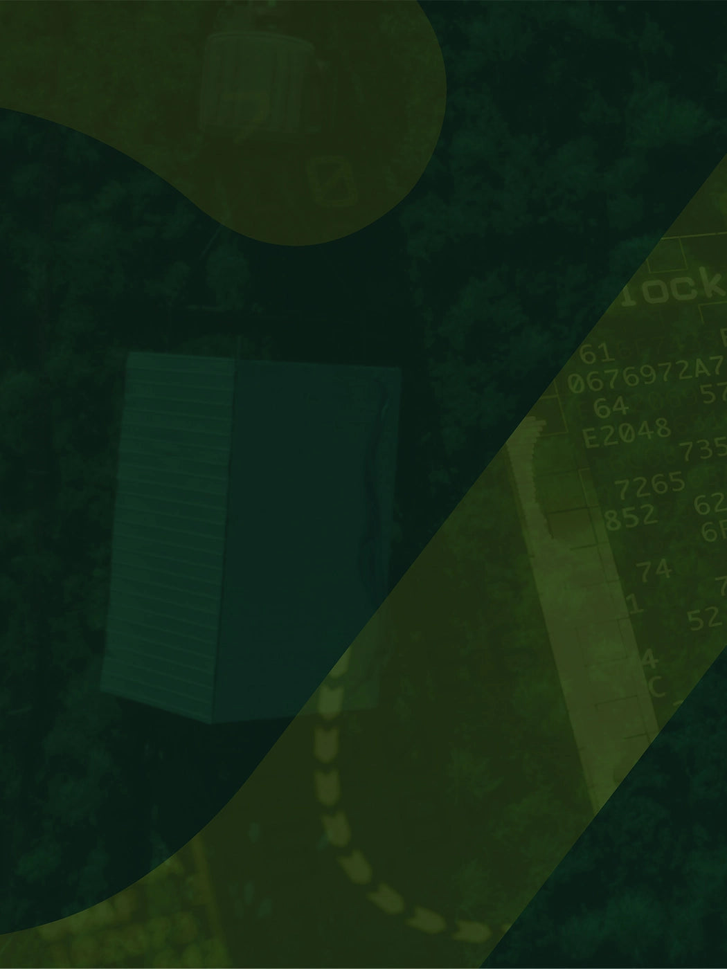 Fondo corporativo oscuro de Ecoterra con tramas tecnológicas y códigos de trazabilidad por blockchain para alimentos orgánicos certificados mobile