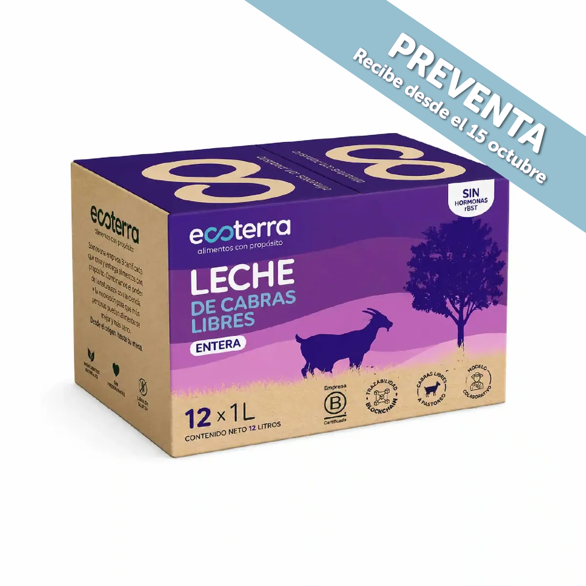Caja 12 Litros - Leche de Cabra Ecoterra