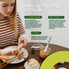 Infografía del perfil nutricional superior de la Mantequilla Ecoterra de vacas libres a pastoreo, destacando su alto contenido de Vitaminas A, D, E y K2, triple de Ácido Linoleico Conjugado (CLA) y mayor aporte de Omega-3.