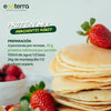 Pasos de preparación de protein mix pancake ecoterra utilizando agua y mantequilla para 4 porciones con 10g de proteína adicional