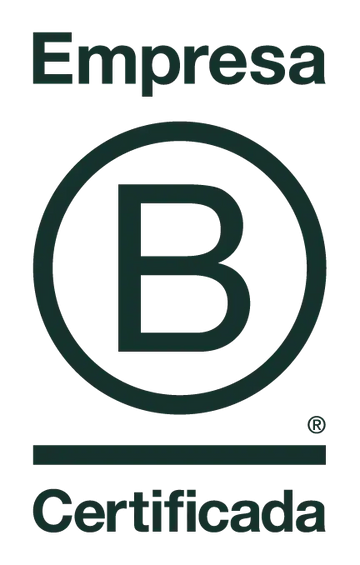 Sello de Empresa B Certificada de Ecoterra que avala su compromiso con el impacto social, ambiental y el comercio justo
