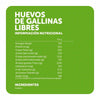 Tabla de información nutricional y aporte de proteína de huevos de gallinas libres a pastoreo Ecoterra