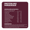 Tabla de información nutricional e ingredientes del protein mix panqueque ecoterra con 10.9g de proteína por porción alulosa y harina de avena